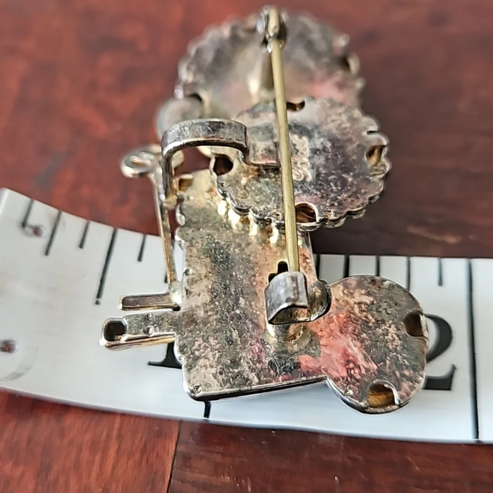 Vintage Best Signed Tractor Brooch or Pendant